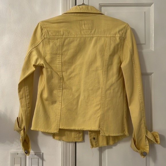 BlankNYC Distressed Yellow Denim Jacket - Picture 3 of 9